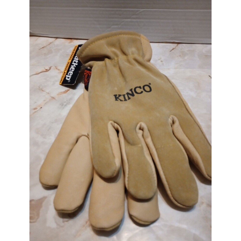 Kinco 901 LINED HEAVY-DUTY PREMIUM GRAIN & SUEDE PIGSKIN GLOVE (SIZE LARGE)
